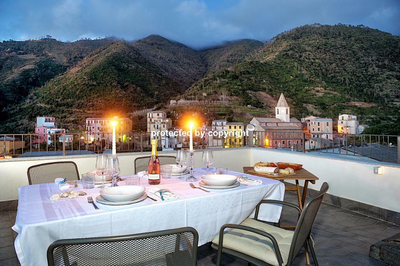 Luxury Penthouse Sea View Villa Corniglia Bagian luar foto